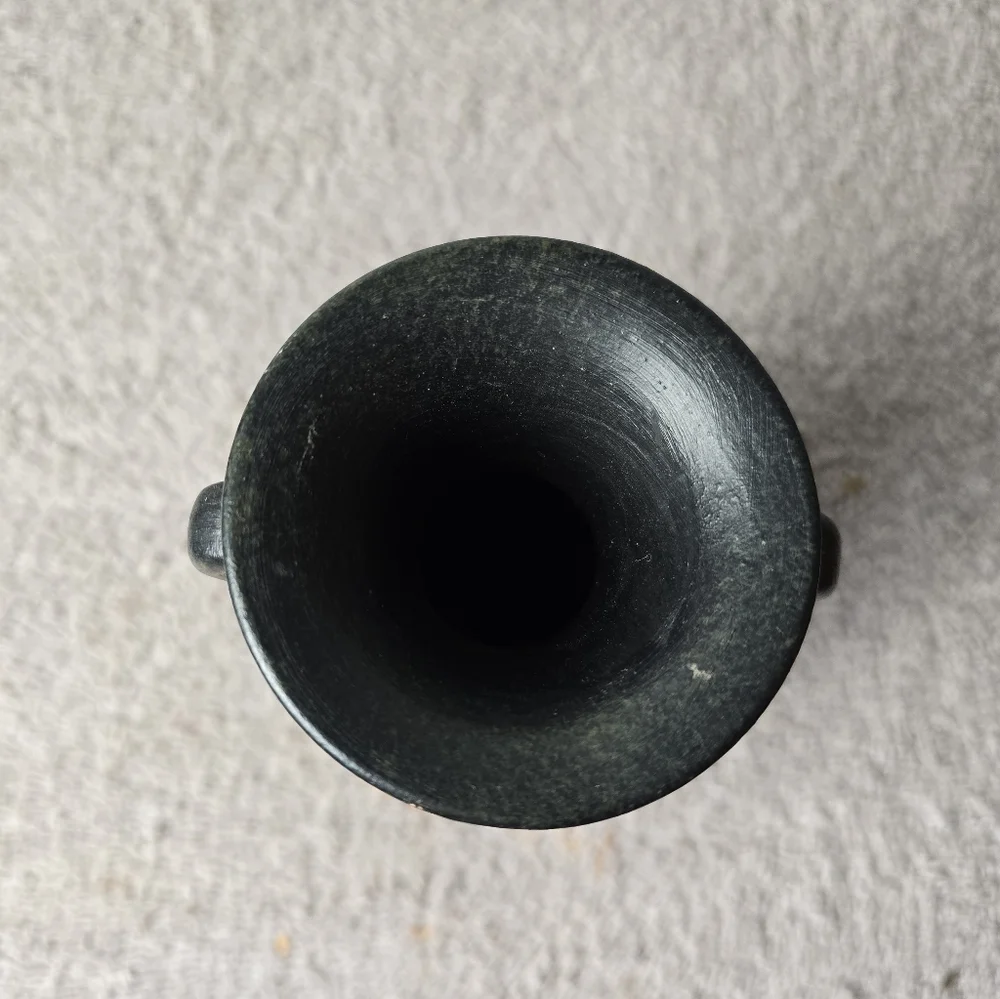 Vintage Greek Black and Orange Vase